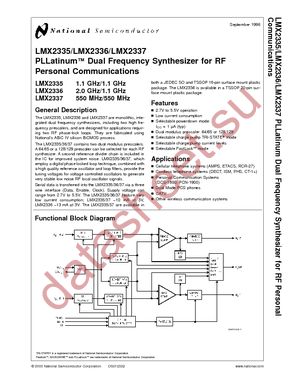 LMX2335M datasheet  